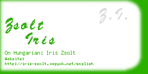 zsolt iris business card